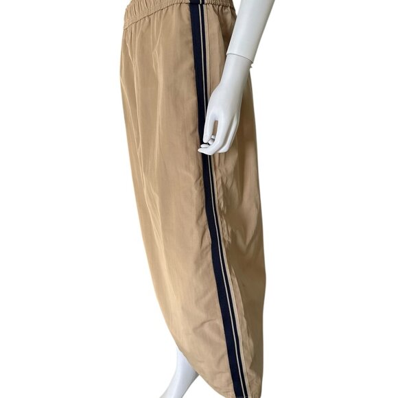 Zara Side Stripe Khaki Maxi Skirt Medium NEW - Picture 4 of 4